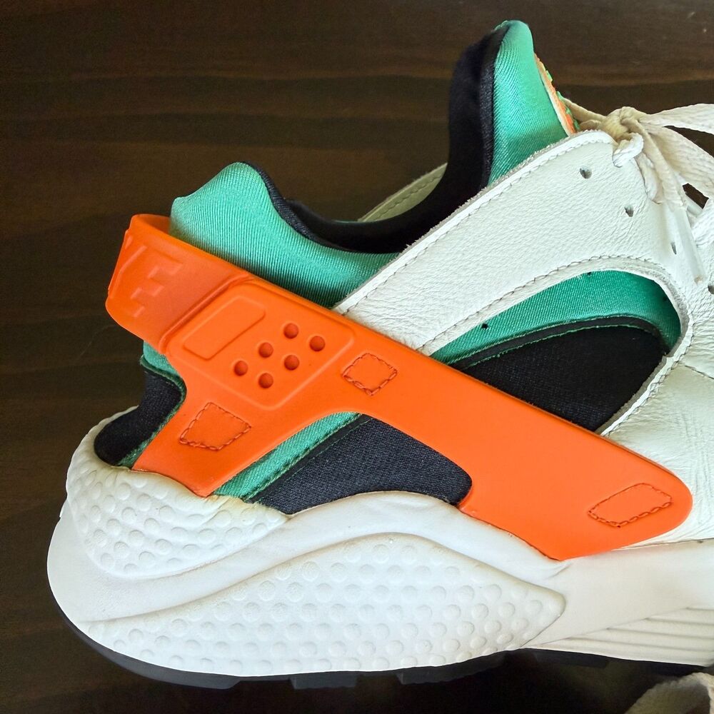 Nike Air Huarache Miami Hurricanes Men’s Size 11.5 New DD1068-111 - Picture 11 of 12